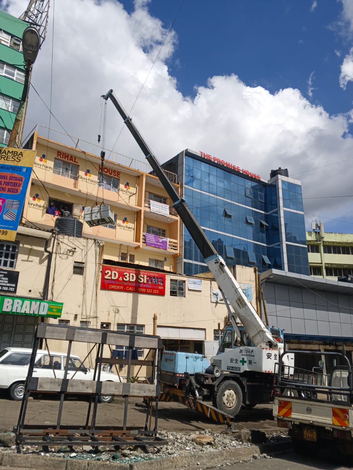 heavy machinery printer lifting in nairobi cbd
