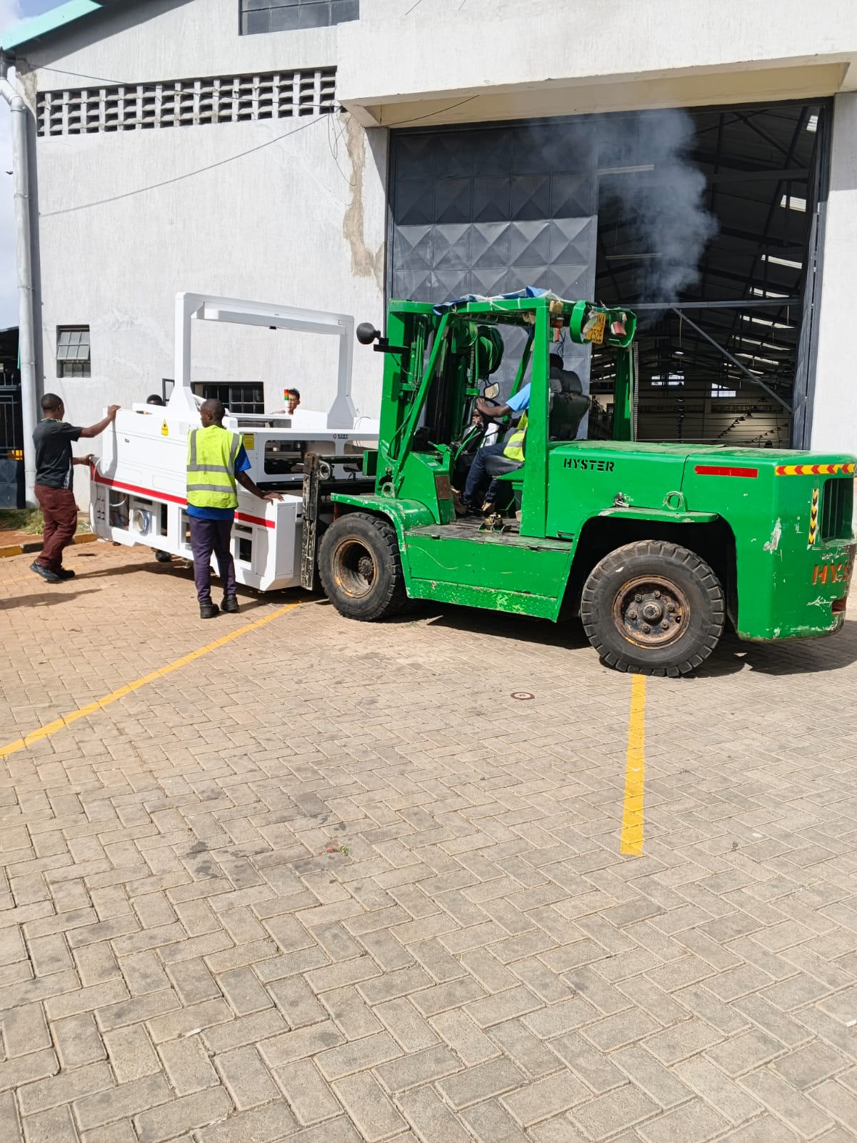 rental forklift in operation